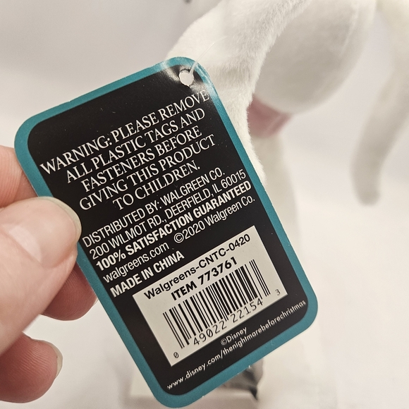 Disney The Nightmare Before Christmas Zero Ghost Dog Pumpkin On Nose Plush Toy.  - Picture 8 of 11